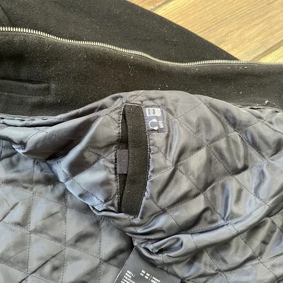 Dockers Men's Jacket Black Wool Blend, Zip up Front Sz.XL - Picture 8 of 13